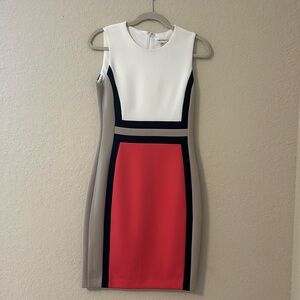 Calvin Klein dress, multi color, size 6